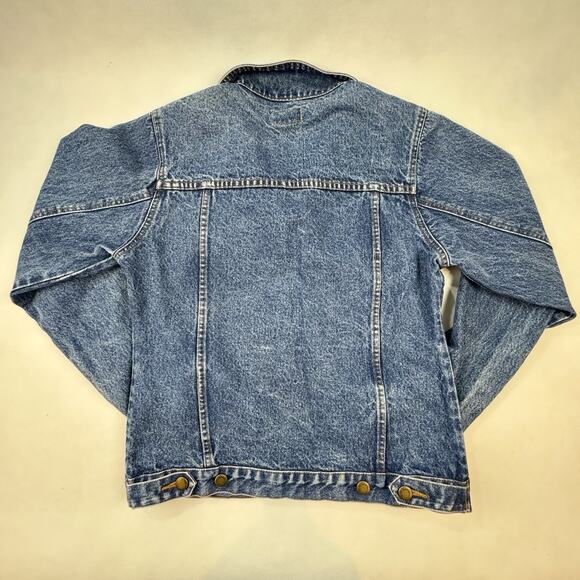 Vintage Wrangler Denim Jean‎ Jacket Womens Measures Medium No Tag USA Made - Picture 8 of 10